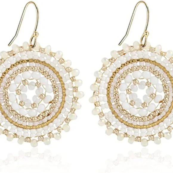 Anthropologie Crystals Bohemia Circle Earrings - Picture 5 of 5